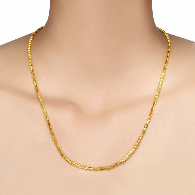 Amira Gold Distinctive Yellow Gold Variegated Box Chain - Image 2