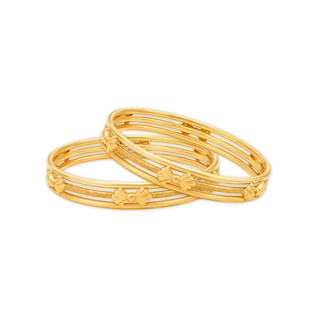 Amira Gold Charming Yellow Gold Bowtie Bangles