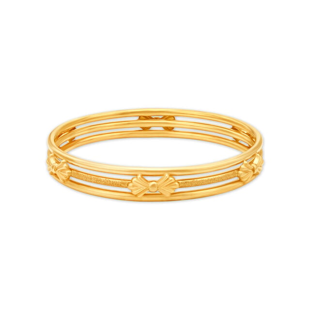 Amira Gold Charming Yellow Gold Bowtie Bangles - Image 1