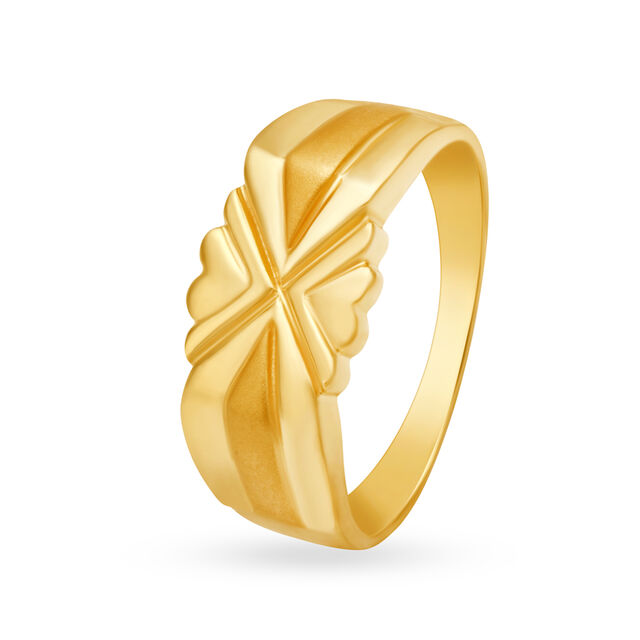 Amira Gold Magnificent 22 Karat Yellow Gold Geometric Ring
