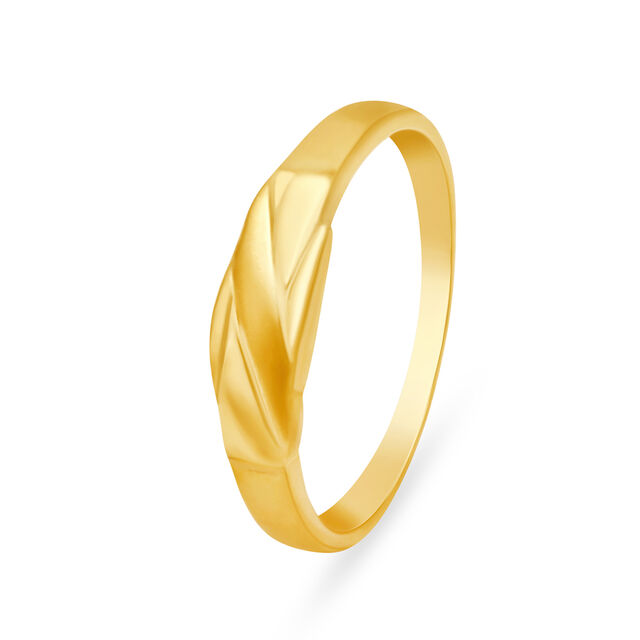 Amira Gold Artistic 22 Karat Yellow Gold Abstract Finger Ring