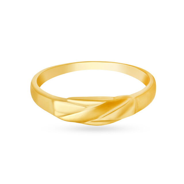 Amira Gold Artistic 22 Karat Yellow Gold Abstract Finger Ring