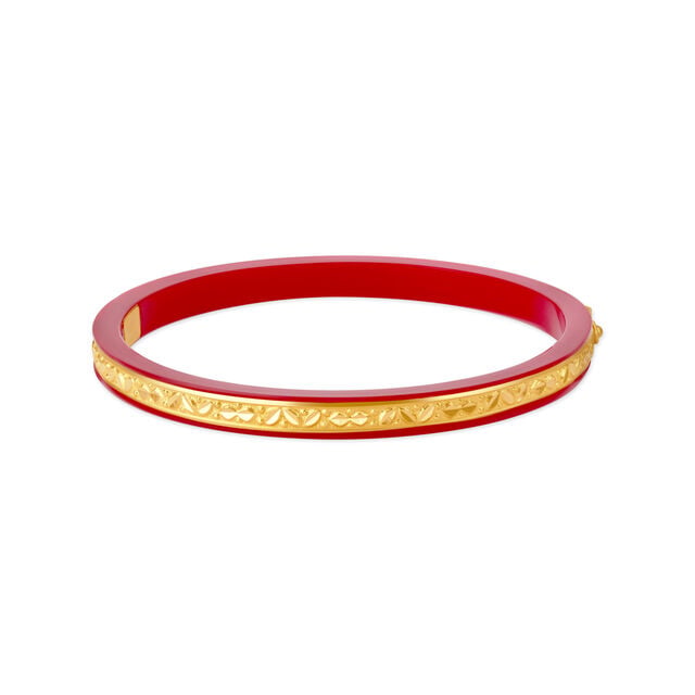 Amira Gold Slender Gold Pola Bangle Set for the Bengali Bride - Image 1