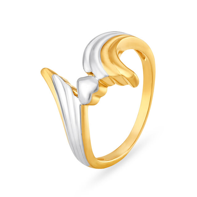 Amira Gold Darling 22 Karat Yellow Gold Heart Finger Ring