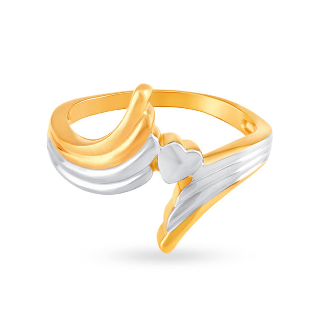 Amira Gold Darling 22 Karat Yellow Gold Heart Finger Ring