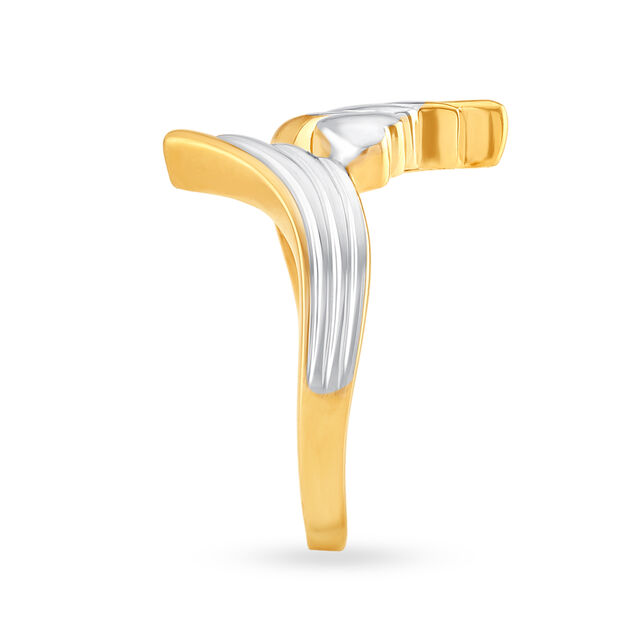 Amira Gold Darling 22 Karat Yellow Gold Heart Finger Ring - Image 2