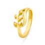 Amira Gold Arresting 22 Karat Yellow Gold Leaf Pattern Ring