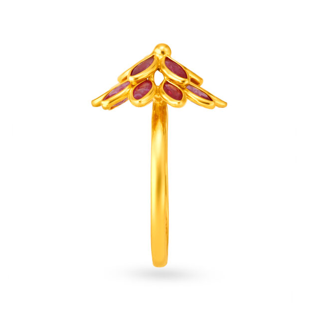 Amira Gold A Statement of Floral Glamour Ring - Image 2