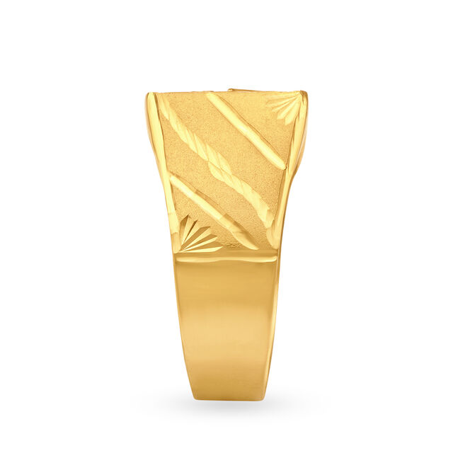 Amira Gold Spiritual Gold Om Ring for Men - Image 2