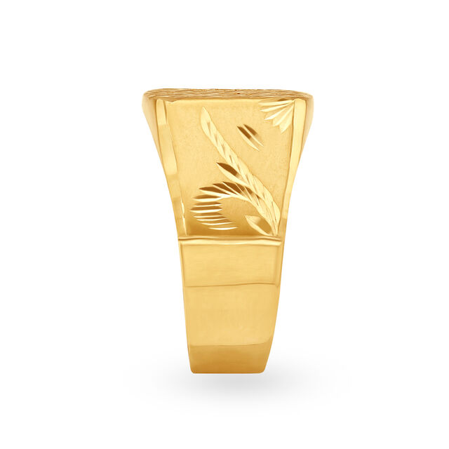 Amira Gold Splendid 22 Karat Yellow Gold Square Ring - Image 3