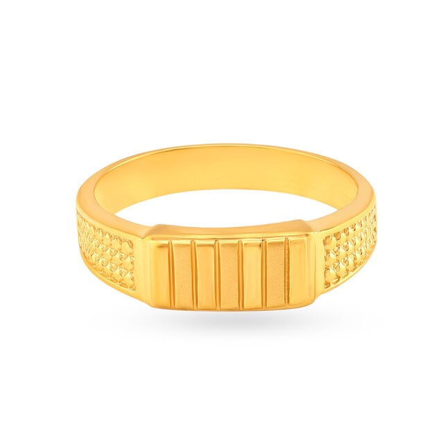 Amira Gold Modish 22 Karat Yellow Gold Geometric Ring