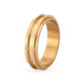 Amira Gold Minimalistic Ridged Gold Challa Ring for Men