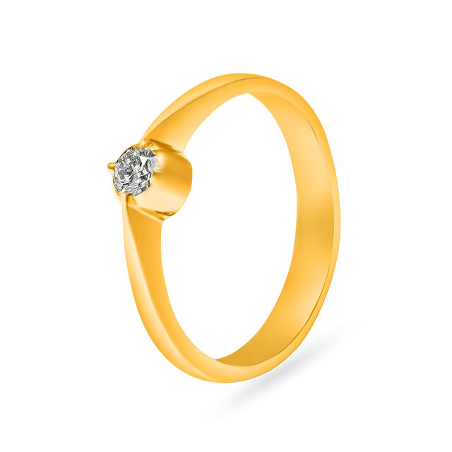 Amira Gold Ageless 22 Karat Yellow Gold and Diamond Finger Ring
