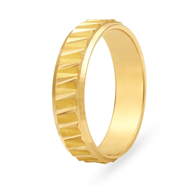 Amira Gold Edgy Geometric Gold Ring for Men