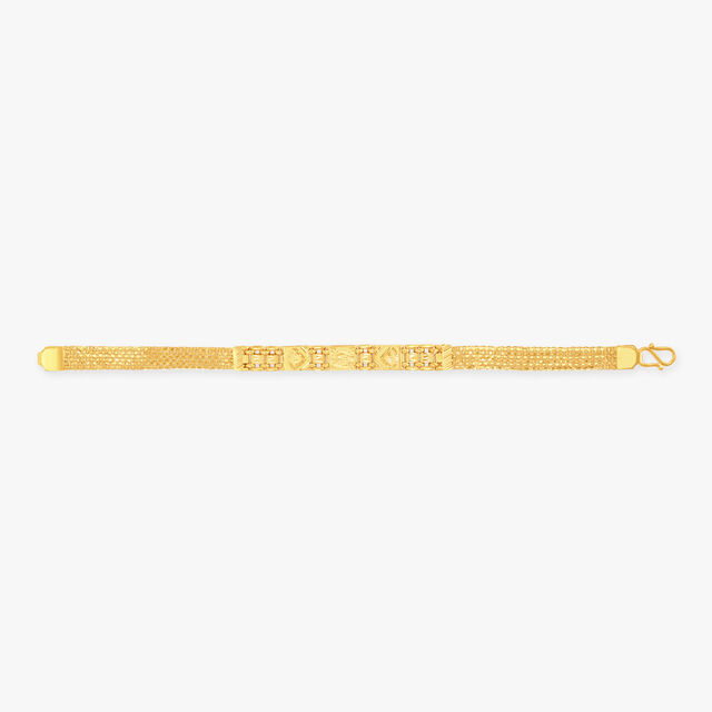 Amira Gold Artisanal Textured Gold Bracelet for Men