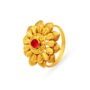 Amira Gold Lustrous Royal Ring with Gemstones