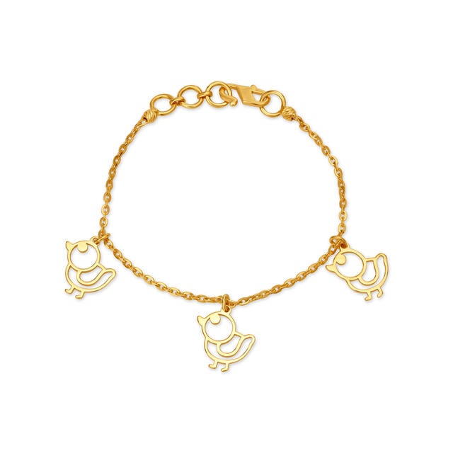 Amira Gold Adorable Duck Gold Bracelet For Kids