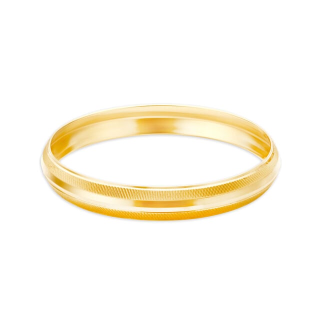 Amira Gold Marvelous Yellow Gold Ridged Bangle