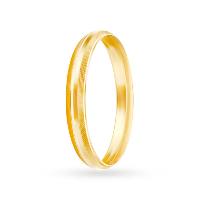 Amira Gold Marvelous Yellow Gold Ridged Bangle