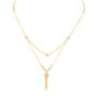 Amira Gold Shining Beads Double Layer Gold Chain