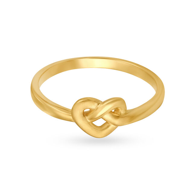 Amira Gold Twisted Hearts Gold Ring