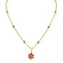 Amira Gold Dazzling Ruby Blossom Pendand with Chain
