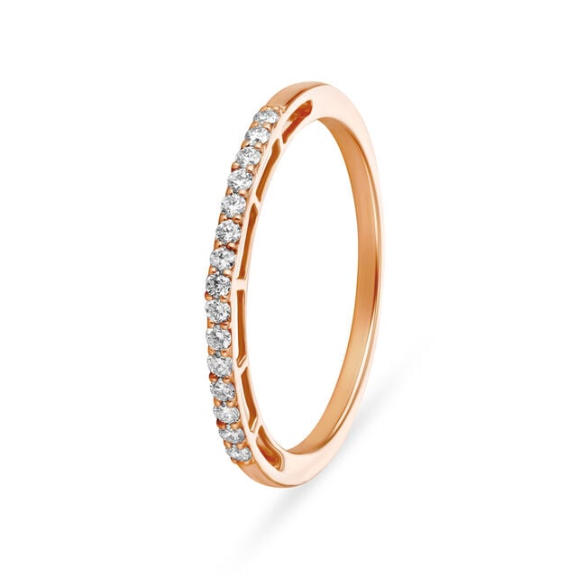 Amira Gold Sleek Shine Diamond Finger Ring