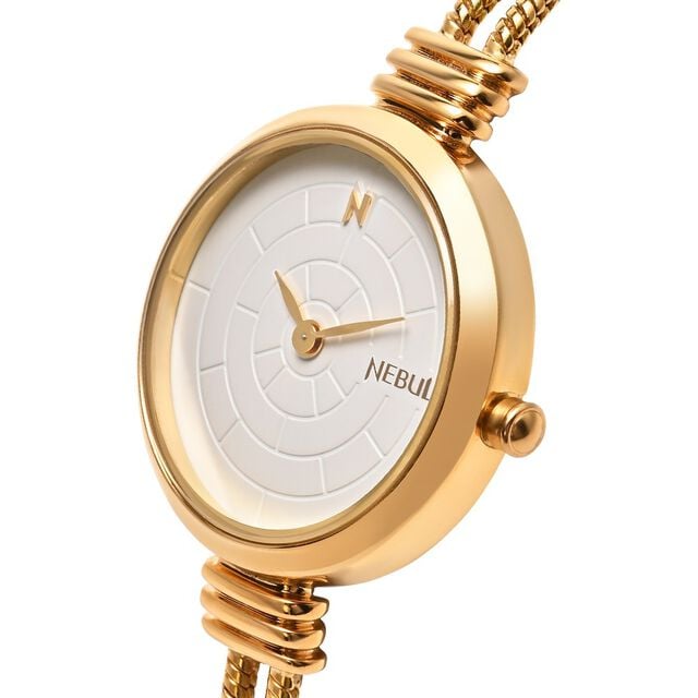 Amira Gold Titan Nebula Vintage 18k Gold Analog Watch for Women