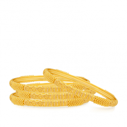 Amira Gold — Gold Bangle Set