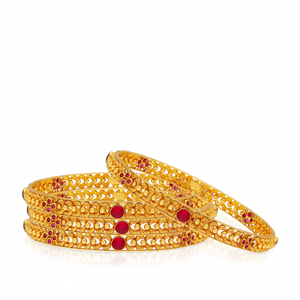 Amira Gold — Gold Bangle Set