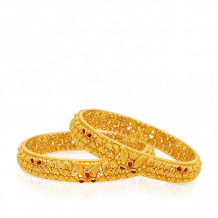 Amira Gold — Gold Bangle Set