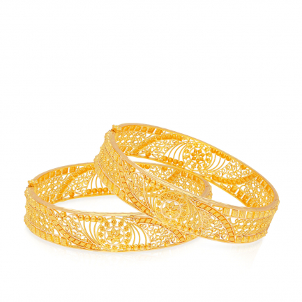 Amira Gold — Gold Bangle Set
