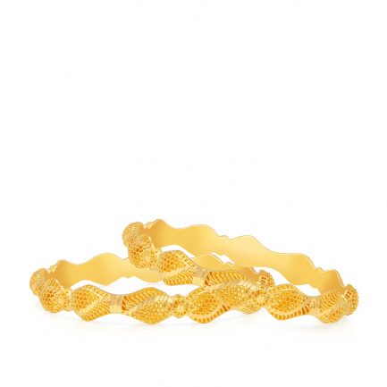 Amira Gold — Gold Bangle Set