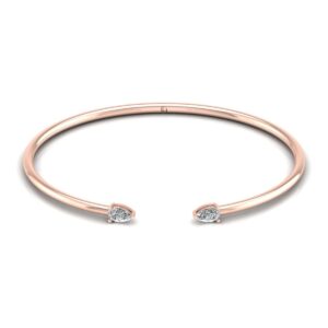 Amira Gold — Duo Pear Diamond Bangle