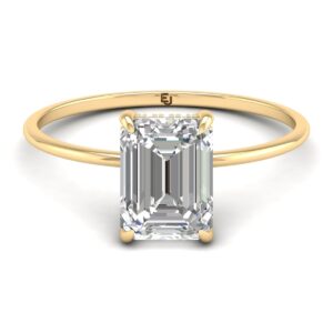 Amira Gold — AMY: Emerald Cut Diamond Ultra-Thin Ring