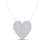 Amira Gold — Pave Diamond Heart Necklace