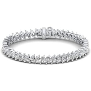 Amira Gold — Certified Marquise Diamond Tennis Bracelet