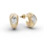 Amira Gold — Dome Huggie Earrings