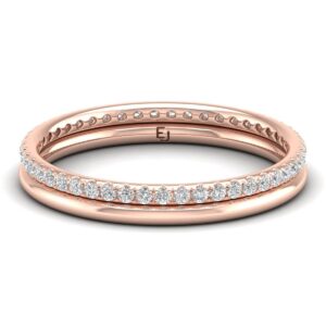 Amira Gold — Double band Gold and Diamond ring
