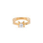 Amira Gold Stellar Flowerbud Solitaire Ring