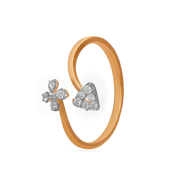 Amira Gold Tanishq 18KT Diamond Finger Ring for Women
