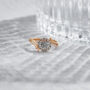 Amira Gold Exquisite Floral Diamond Ring in White and Rose Gold