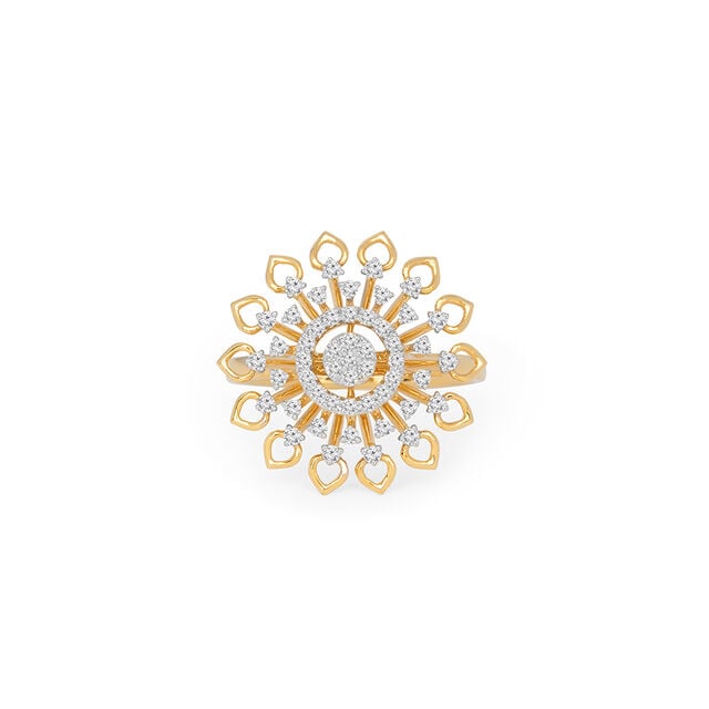 Amira Gold Tanishq 18KT Diamond Finger Ring for Women