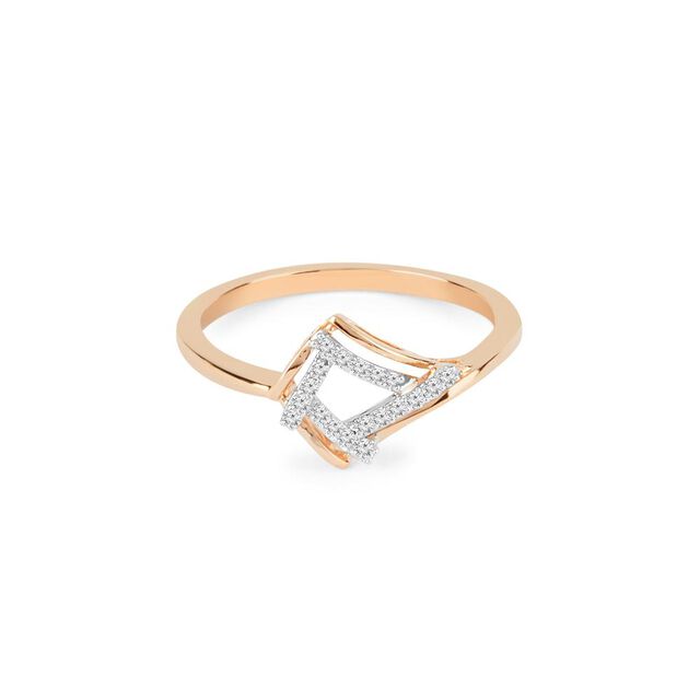 Amira Gold Tanishq 18KT Diamond Finger Ring