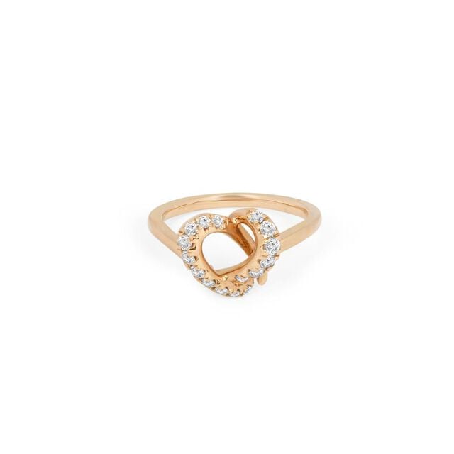 Amira Gold Charming Heart Diamond Ring