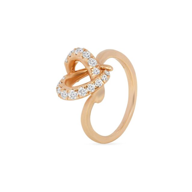 Amira Gold Charming Heart Diamond Ring