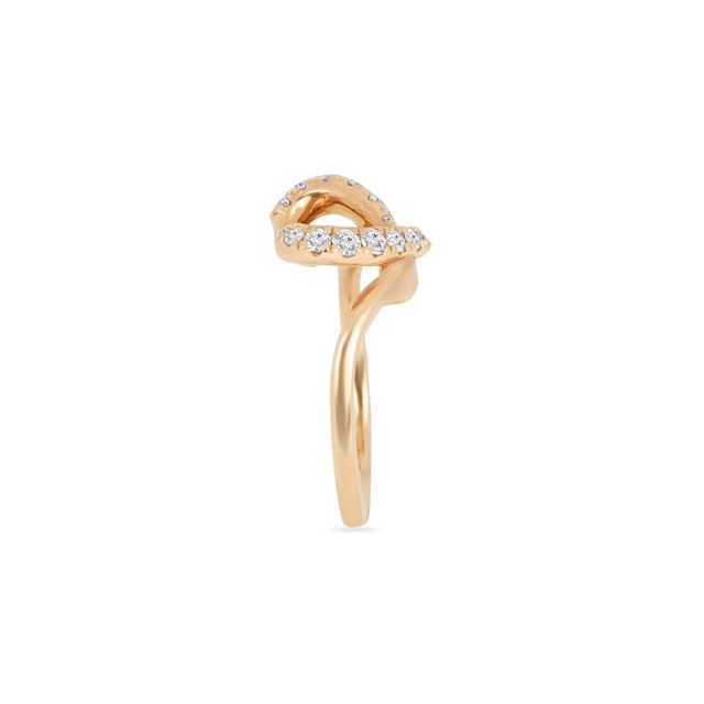 Amira Gold Charming Heart Diamond Ring - Image 3