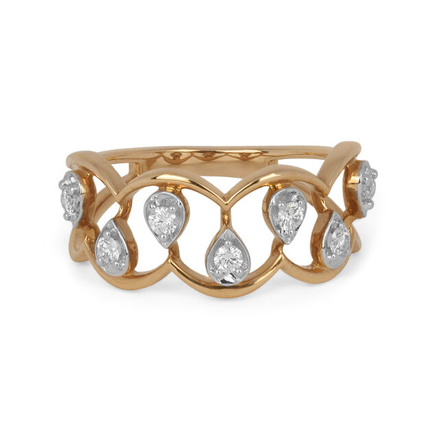 Amira Gold Tanishq 18KT Diamond Finger Ring for Women