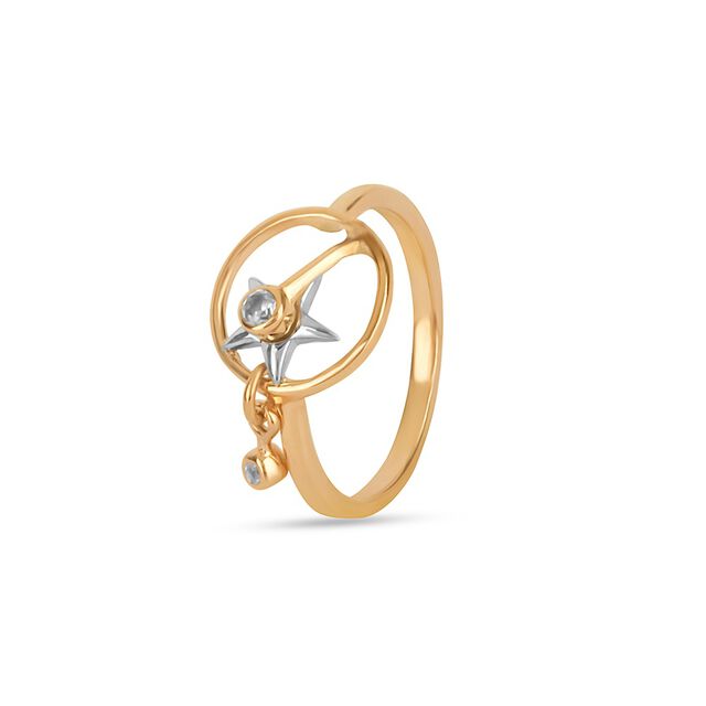 Amira Gold Tanishq 18KT Gold Finger Ring
