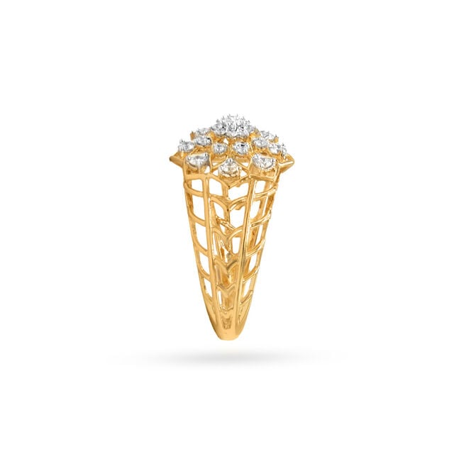 Amira Gold Lace Diamond Gold Ring